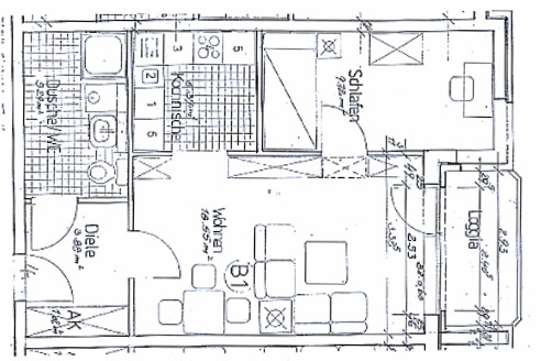 Grundriss Merseburger Straße 2 1-Personen-Wohnung